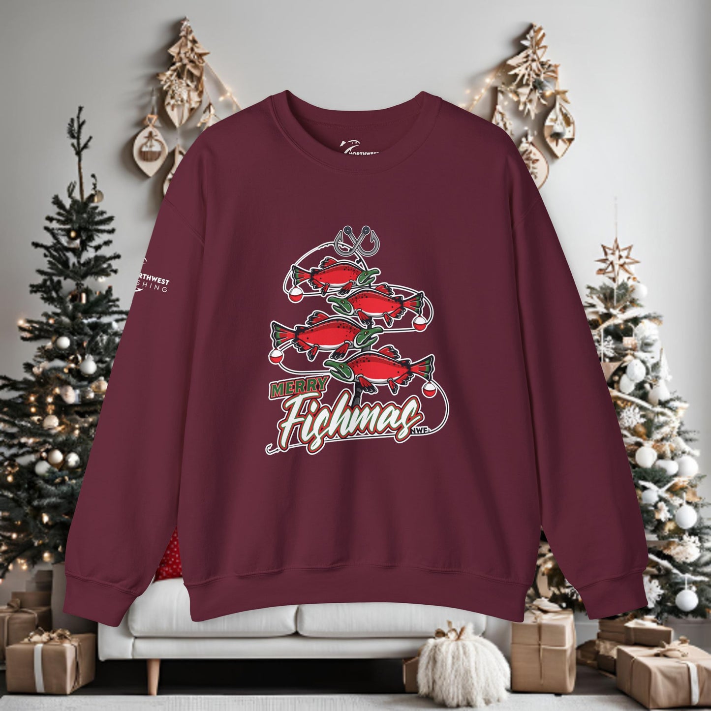 Merry Fishmas Crewneck Sweatshirt