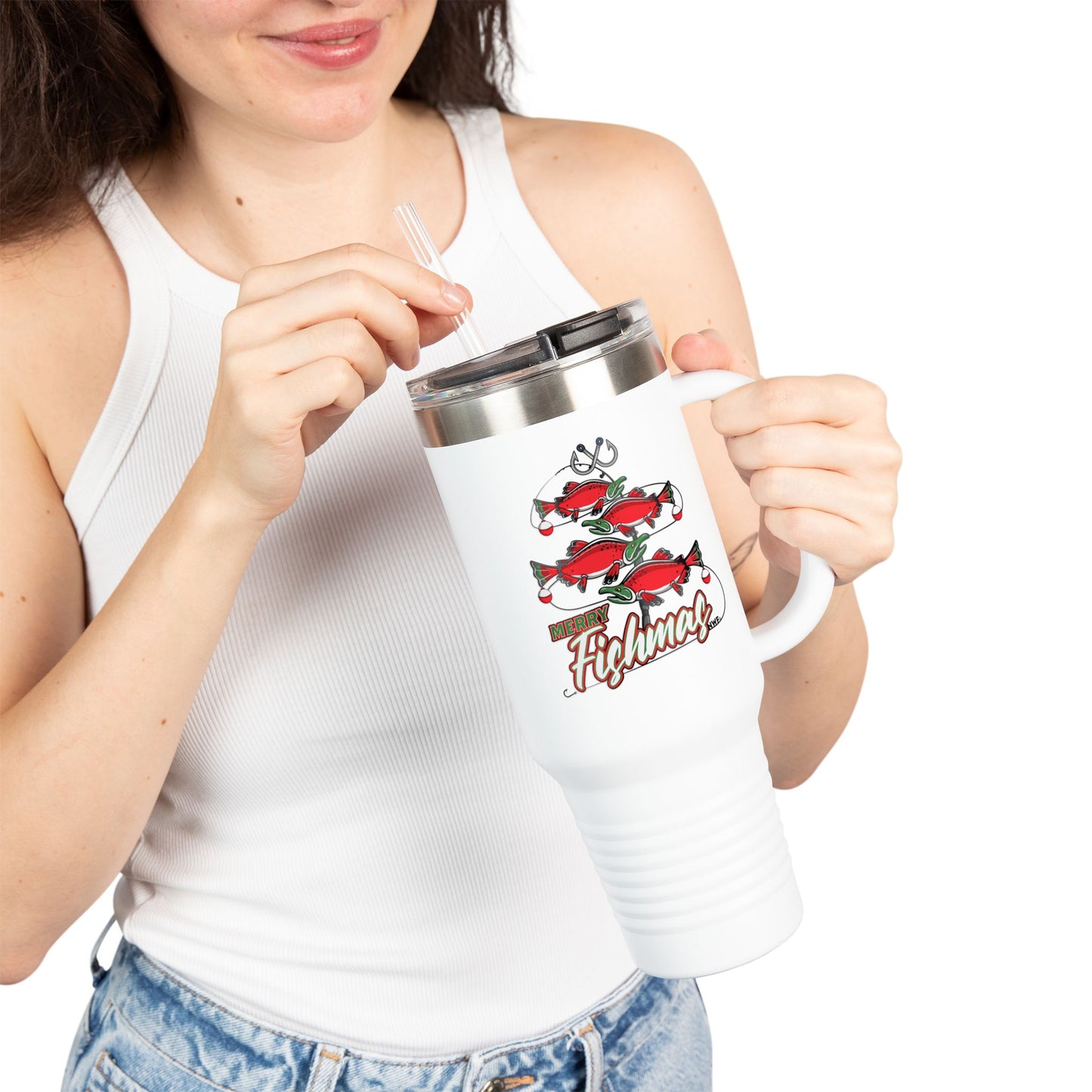 Merry Fishmas Travel Mug 40oz