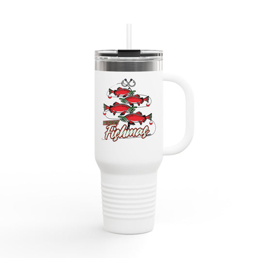 Merry Fishmas 40oz Travel Mug