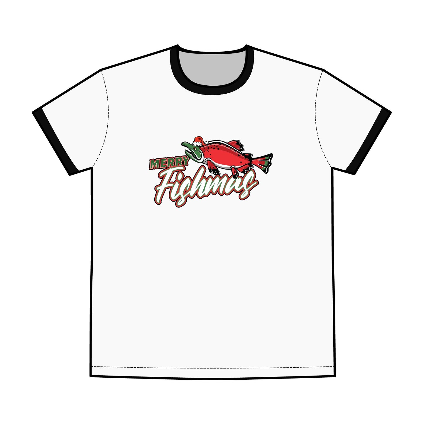 Merry Fishmas Ringer Tee
