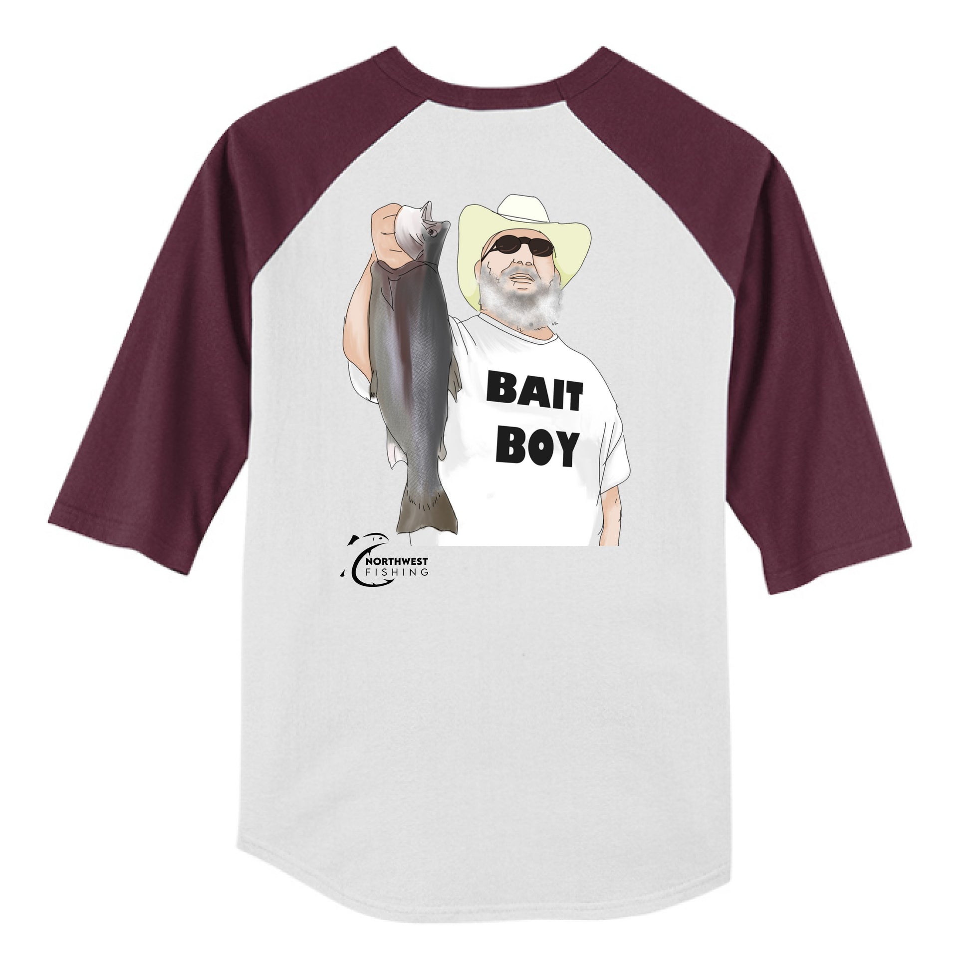 WHITE / MAROON - BACK