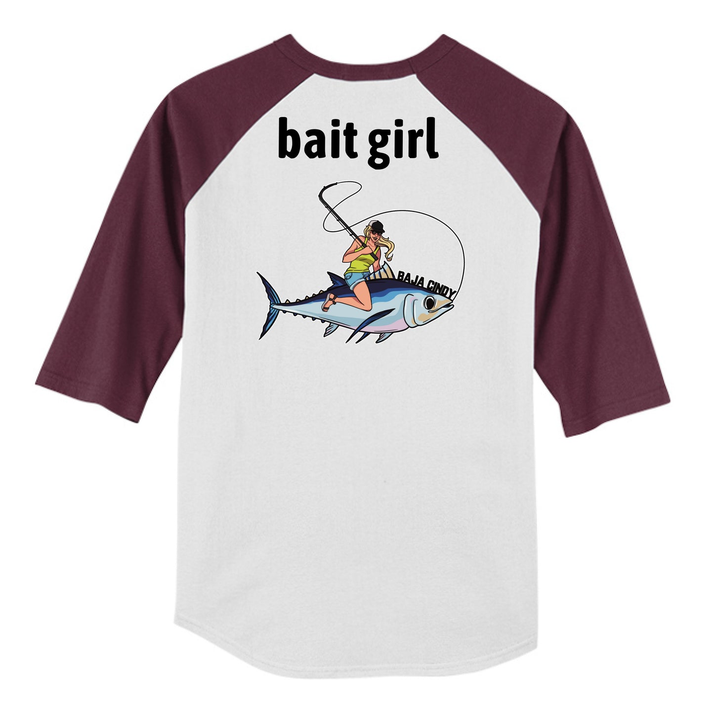 WHITE / MAROON - BACK